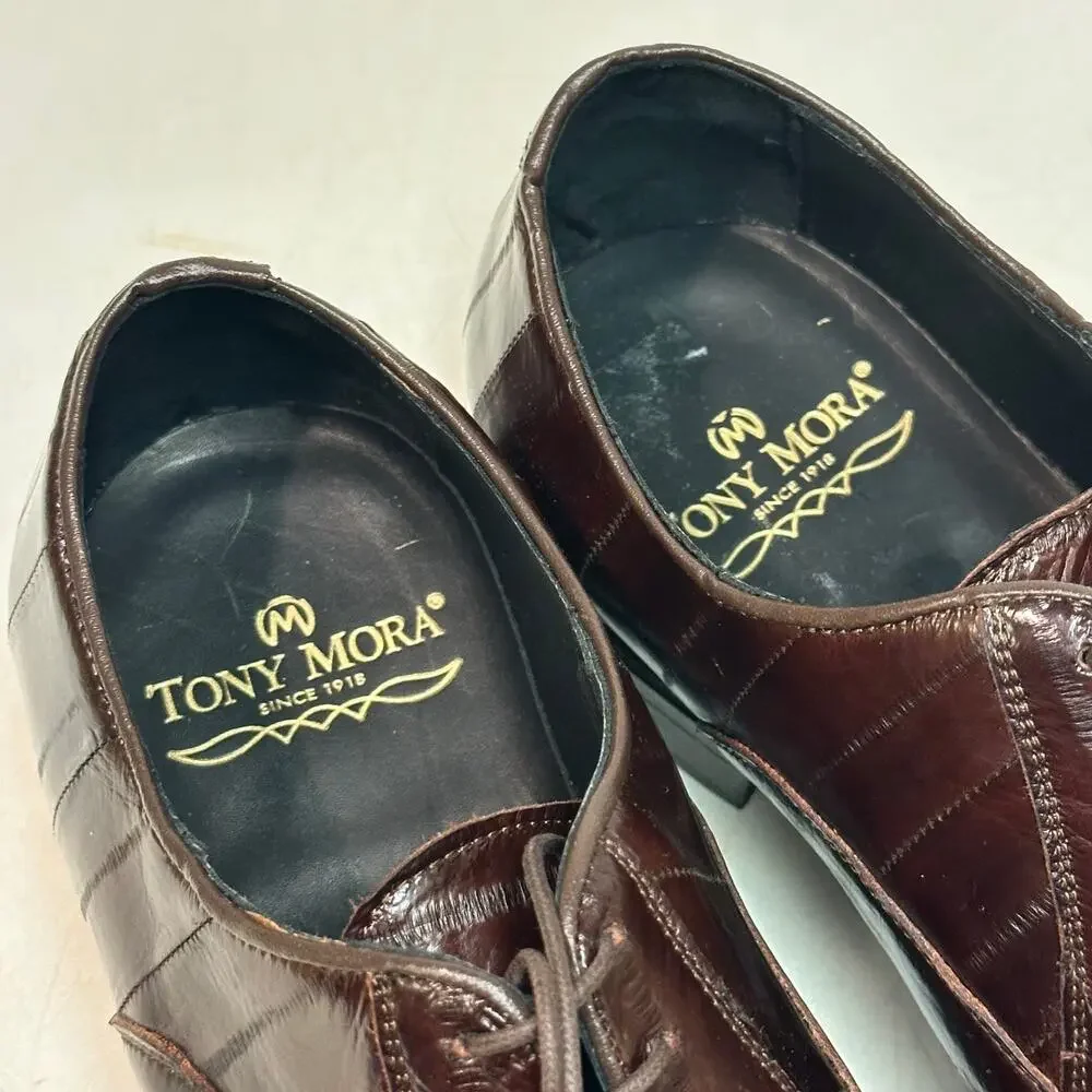 NWOT Tony Mora 1146 Asturias 381 Brown Oxfords Handmade in Spain EU 44 US 10.5 D